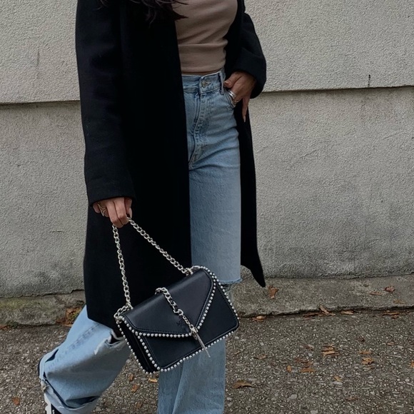 VEGAN LEATHER BLACK BAG - Picture 2 of 5